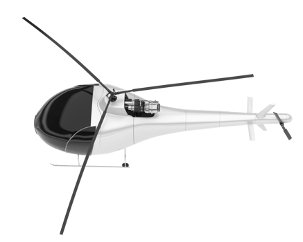 White aircraft isolated on transparent background. 3d rendering - illustration png