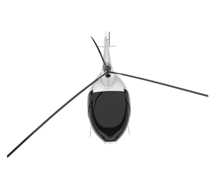 White aircraft isolated on transparent background. 3d rendering - illustration png
