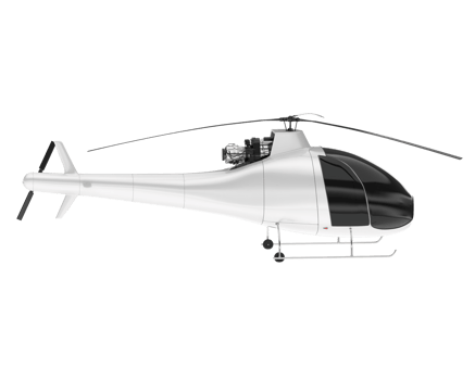 White aircraft isolated on transparent background. 3d rendering - illustration png