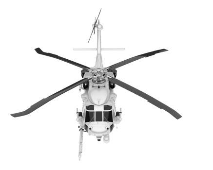 White aircraft isolated on transparent background. 3d rendering - illustration png
