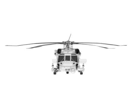 White aircraft isolated on transparent background. 3d rendering - illustration png