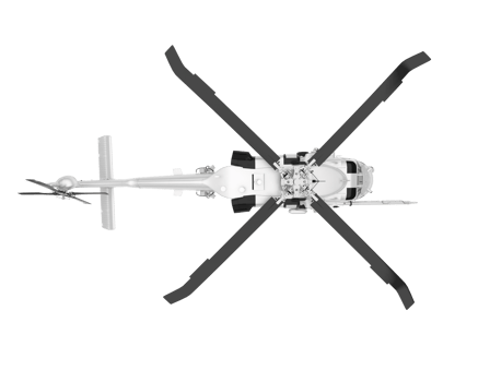 White aircraft isolated on transparent background. 3d rendering - illustration png