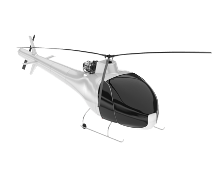 White aircraft isolated on transparent background. 3d rendering - illustration png