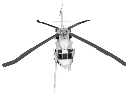White aircraft isolated on transparent background. 3d rendering - illustration png