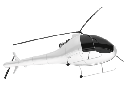 White aircraft isolated on transparent background. 3d rendering - illustration png