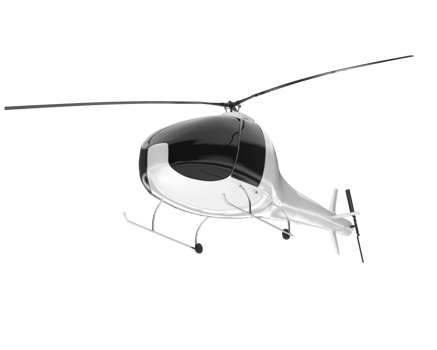 White aircraft isolated on transparent background. 3d rendering - illustration png