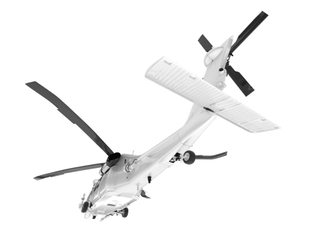 White aircraft isolated on transparent background. 3d rendering - illustration png