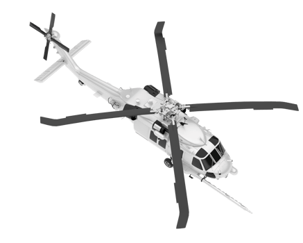 White aircraft isolated on transparent background. 3d rendering - illustration png