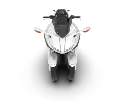 White motorcycle isolated on transparent background. 3d rendering - illustration png