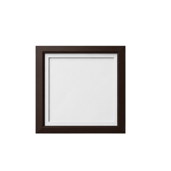 white blank frame with brown border mockup, Empty blank frame mockup, blank picture frame template, frame mockup on transparent background,  minimalistic frame clipart png