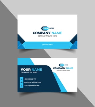 Corporate business card template or business card template vector