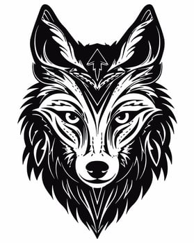 wolf head illustration vector