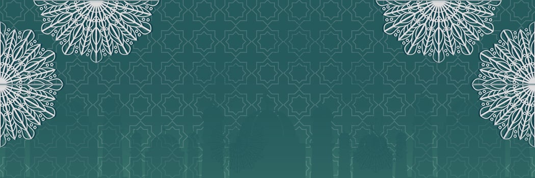 Islamic green background, with beautiful mandala ornament. vector template for banners, greeting cards for Islamic holidays.