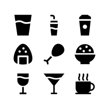 Food icon vector illustration logo template for many purpose. Isolated on white background. Street food linear icons