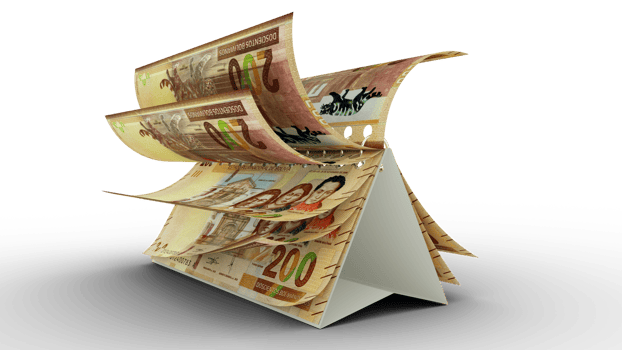 Calendar made of 100  Bolivian Boliviano notes isolated on transparent background. Money calendar. spending concept. 3d rendering png