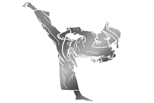 icon Malay Warrior doing combating movement call side kick png