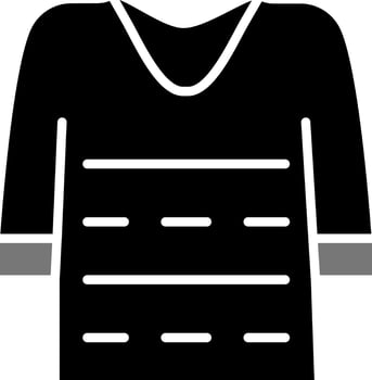 Illustration Of Sweater Icon in Flat Style. vector