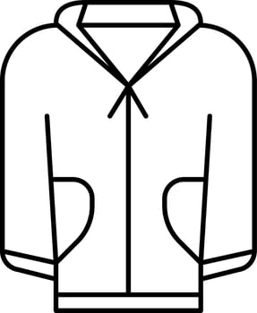 Illustration of Jacket Icon in Flat Style. vector