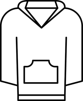 Isolated Hoodie Icon in Flat Style. vector