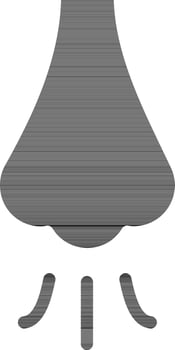 Breathing Nose Icon In Black Color. vector