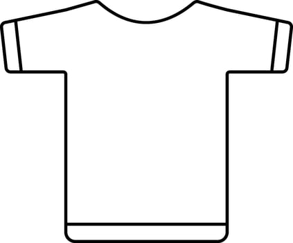 T-Shirt Icon Or Symbol In Black Outline. vector