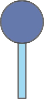 Lollipop Icon In Blue Color. vector