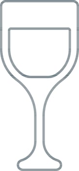 Drink Glass Icon In Thin Line. vector
