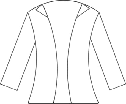 Illustration of Blazer Icon in Line Art. vector