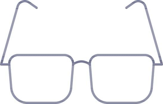 Goggle Icon In Blue Line Art. vector