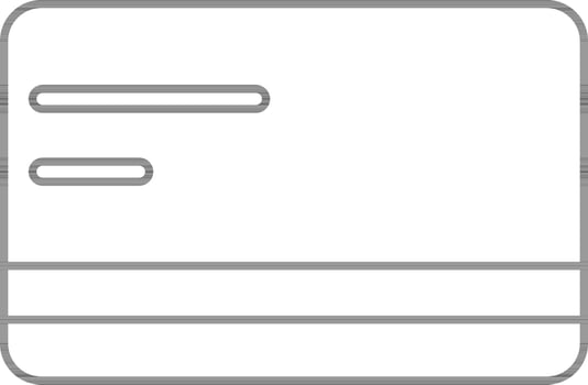 Illustration Of Payment Card Icon In Line Art. vector