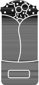 Burrito Icon In black and white Color. vector