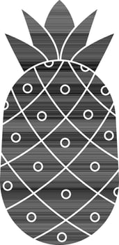 Flat Style Pineapple Icon in black and white Color. vector