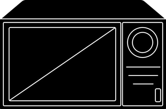 Microwave in flat style. vector