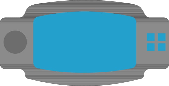 Grey and blue video game. vector