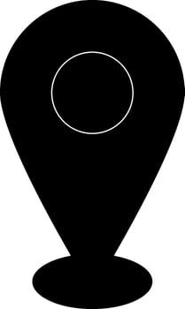 Black map pointer. vector