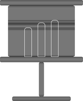 Graph presenting on board. vector