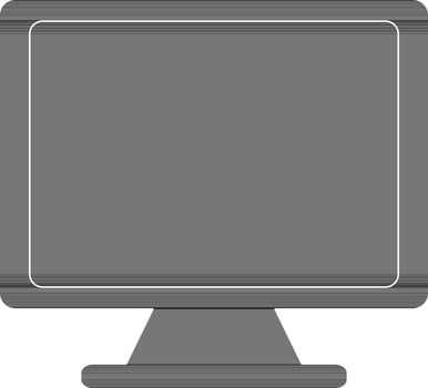 Blank computer in black color. vector