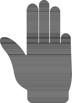 Isolated illustration of Holding hand Gesture. vector