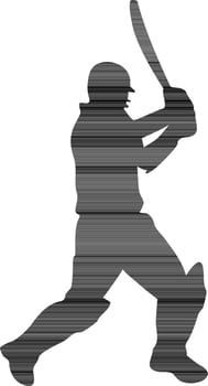 Batsman hitting cricket ball. vector