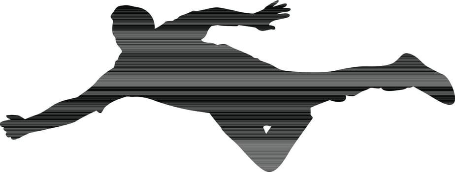 Cricketer catches the ball. vector