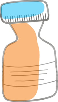 Flat illustration of medicine bottle. vector