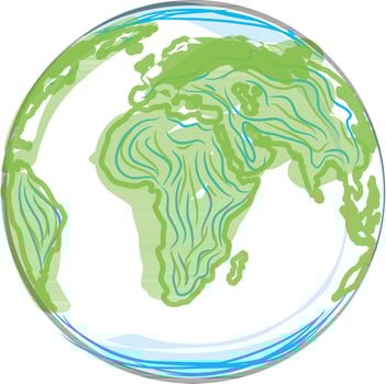 Vector earth globe sign or symbol.