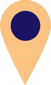 Blue and orange map pointer. vector