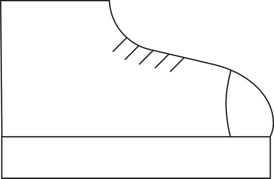 Isolated Shoe Icon in Line Art. vector
