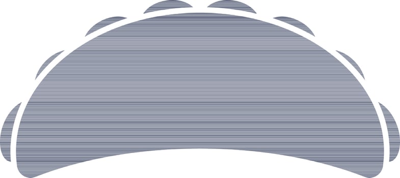 Indian Sweet Gujia Icon Or Symbol In Blue And White Color. vector