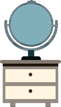 Illustration of globe on desk. vector