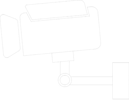 Closed Circuit Television CCTV Camera icon for Security concept. vector