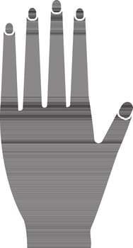 Women hand icon in part of body. vector