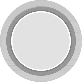 Icon of a gray and white button. vector