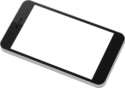 Illustration of 3D smartphone. vector